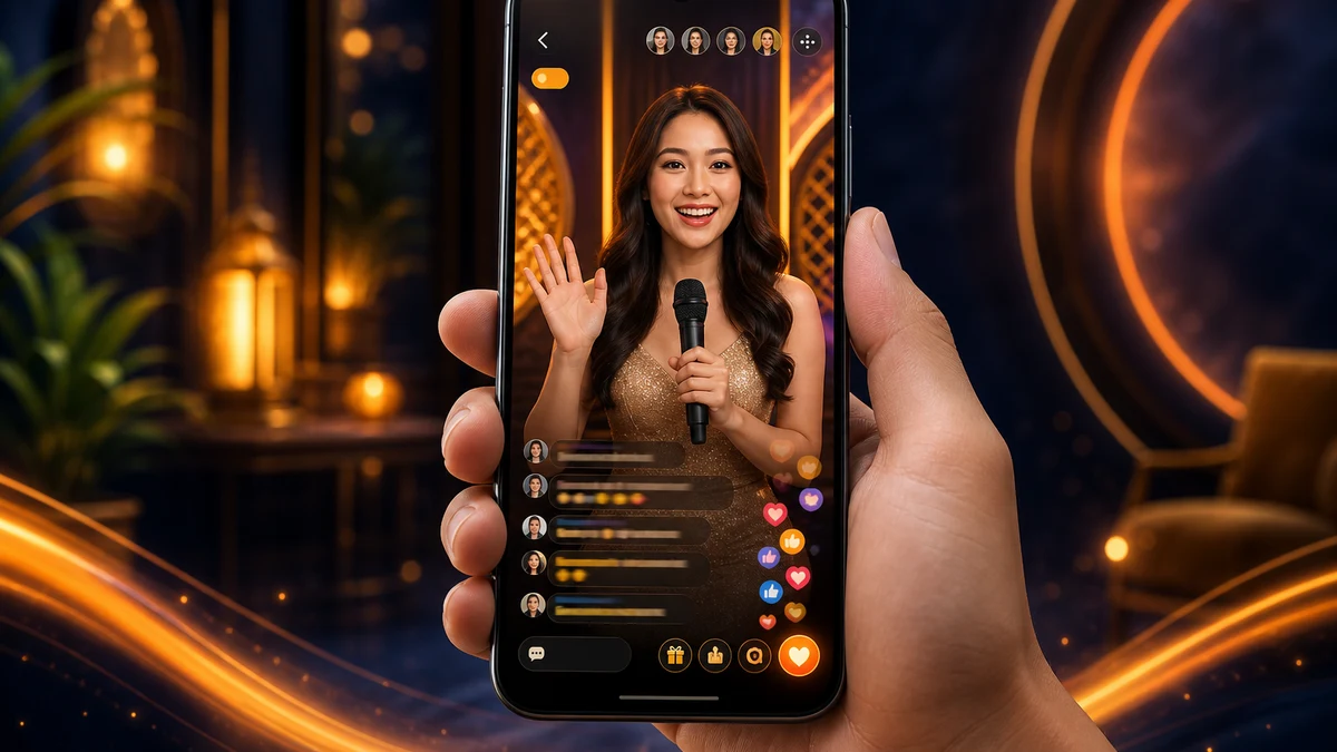 Siaran langsung interaktif di HP